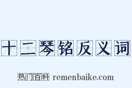 十二琴铭反义词是什么意思的图片